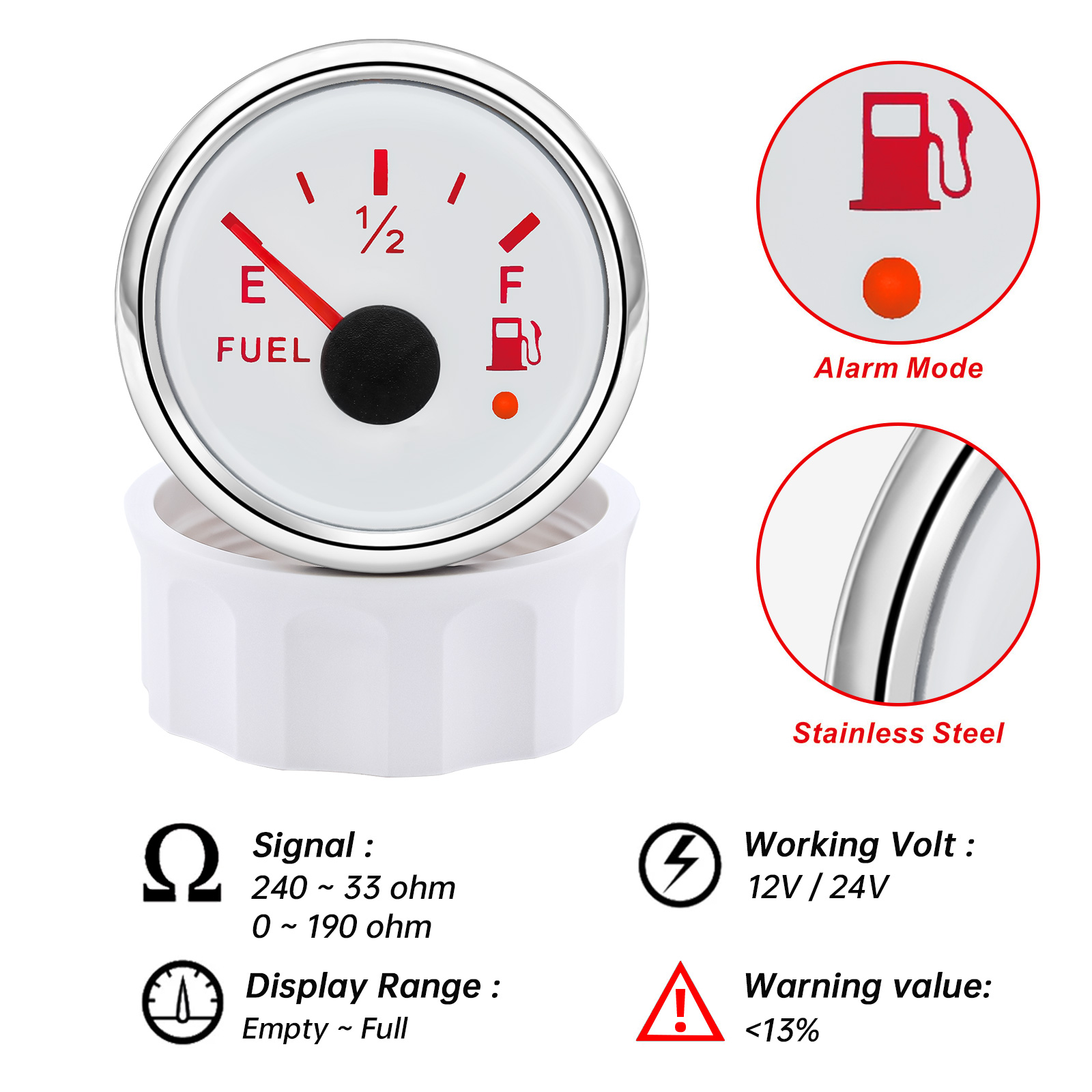 A 0-190ohm Fuel Level Gauge with Sensors Fuel Sender Unit For Car Boat 12V/24V Fuel Level Sensor 100mm 125mm 150mm 225mm 275mm