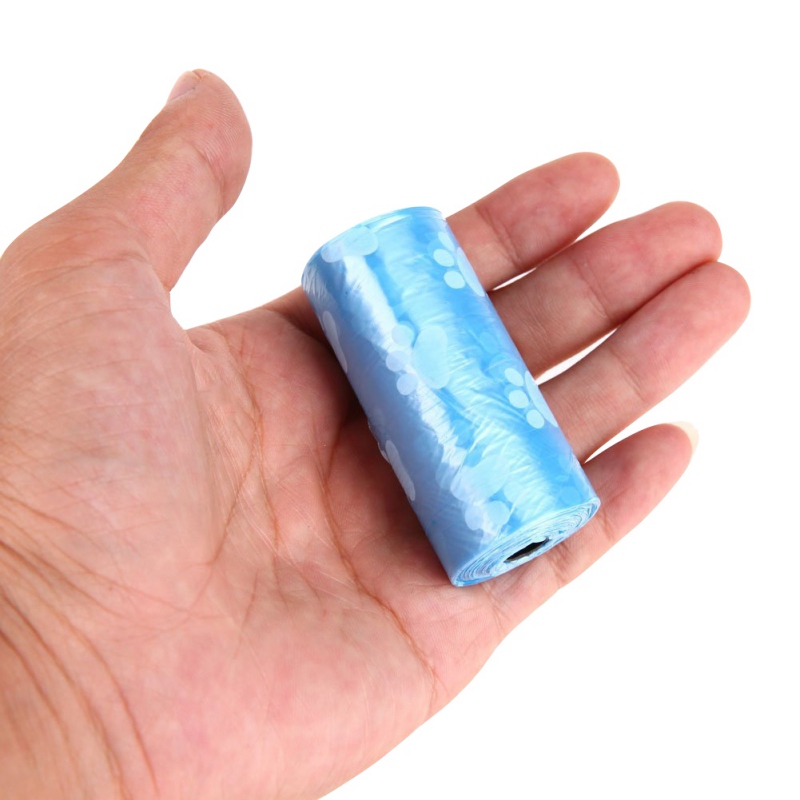 5Pcs/lot Pets Dog Poop Bags Great For All Waste Pet Printed Disposable Bag Environment-friendly