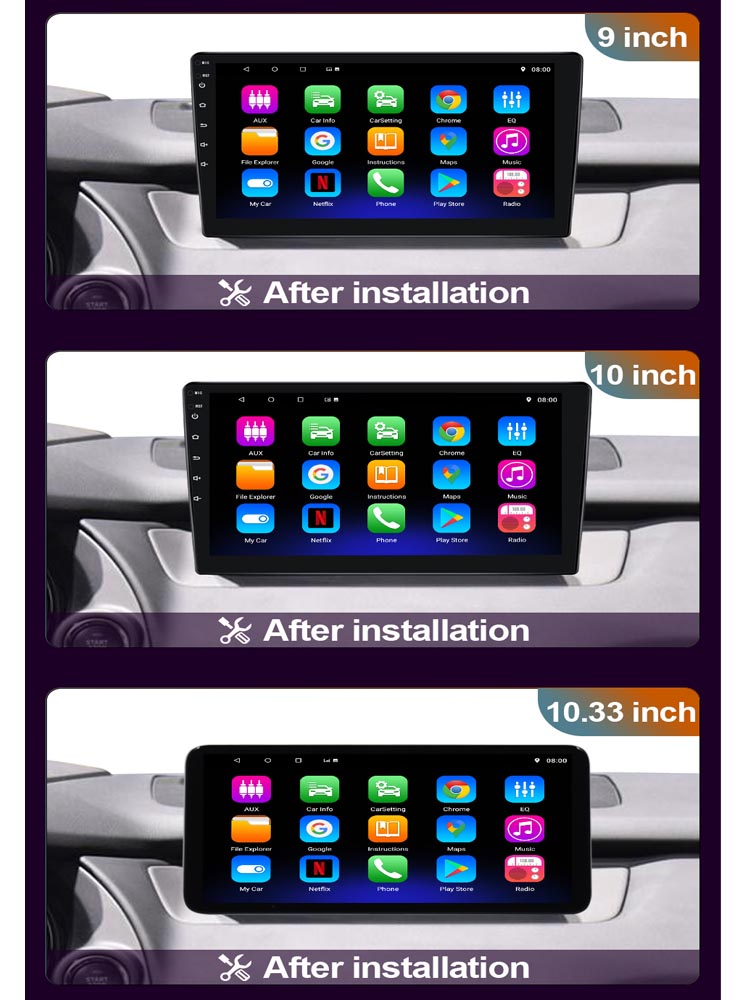 7 9 10 Inch Car Radio Stereo 2 Din Android Universal Multimedia Video Player GPS Carplay Android Auto Autoradio QLED Screen Wifi