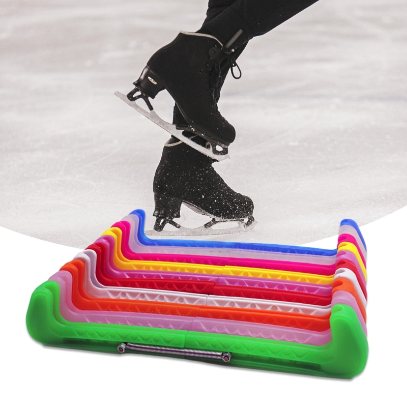 Guard Skate Ice Ice Skating Protector Ice Skate Cover Hockey Skate Guards with Adjustable Spring for Hockey 69HD smile