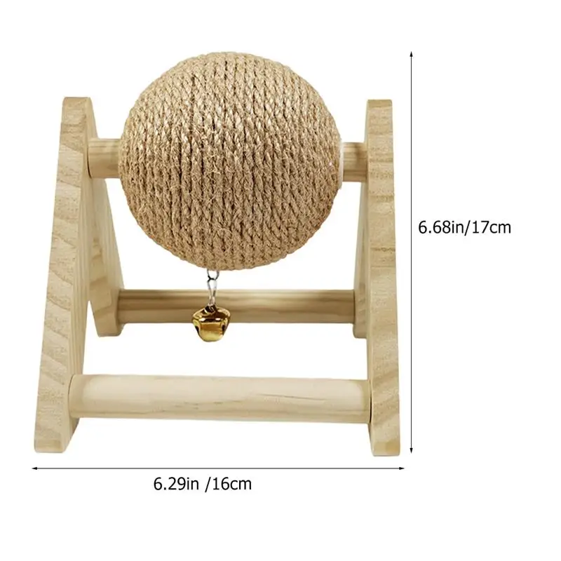 Ball-shaped Pet Scratch Scratching Grinding Rabbit Snack Sisal Toy Scratcher Bunny Cat Board Chewing Claw Toys