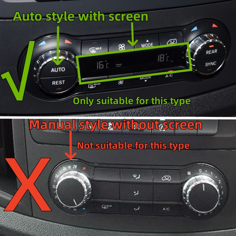 Heater Air Conditioning A/C Temperature Climate Control Switch Panel Unit For Mercedes Benz Vito Metris W447 W448 V260 2016-2023