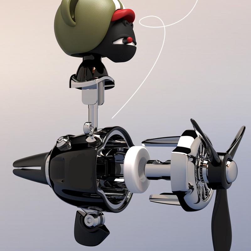 Vent Aromatherapy Air Car Propeller Shape Natural Car Aromatherapy Diffuser Automotive Interior Ornaments Purify the Air Relax smile