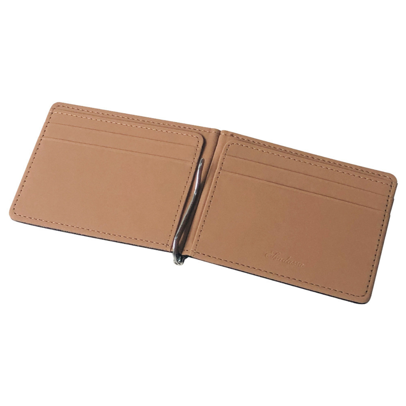 Men Solid Color Wallet Short Skin Wallets Purses Pu Leather Money Clips Solid Thin Wallet Men Purses 4 Colors
