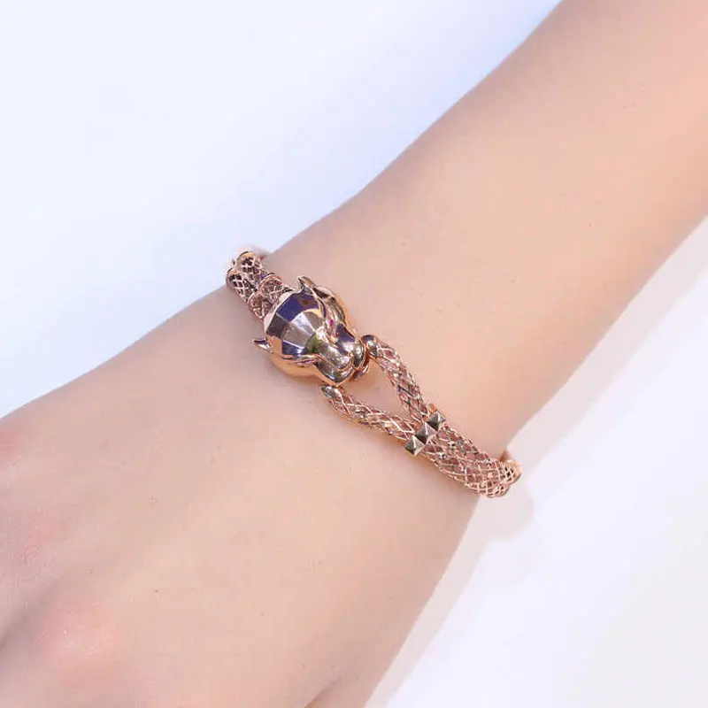 585 purple gold simple star bracelet for women plated 14K rose gold new in Exquisite hollow-out bangles party jewelry gift