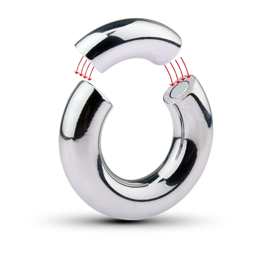 Metal Penile Ring Dick Stretch Exercise Magnetic ring Juguetes Sexuales Male Lcok Adult 18+ Sex Toy Scrotum Sleeve 66513 5 09f55