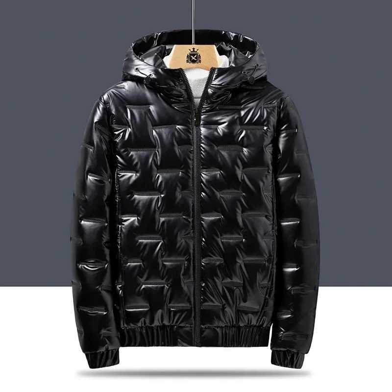 Men's Down Parkas 2024 Autumn Bubble Padded Clothes Winter Jackets Men Bright Parka Thickened Warm Silver Waterproof Jackets Men Down Coats S-6Xl