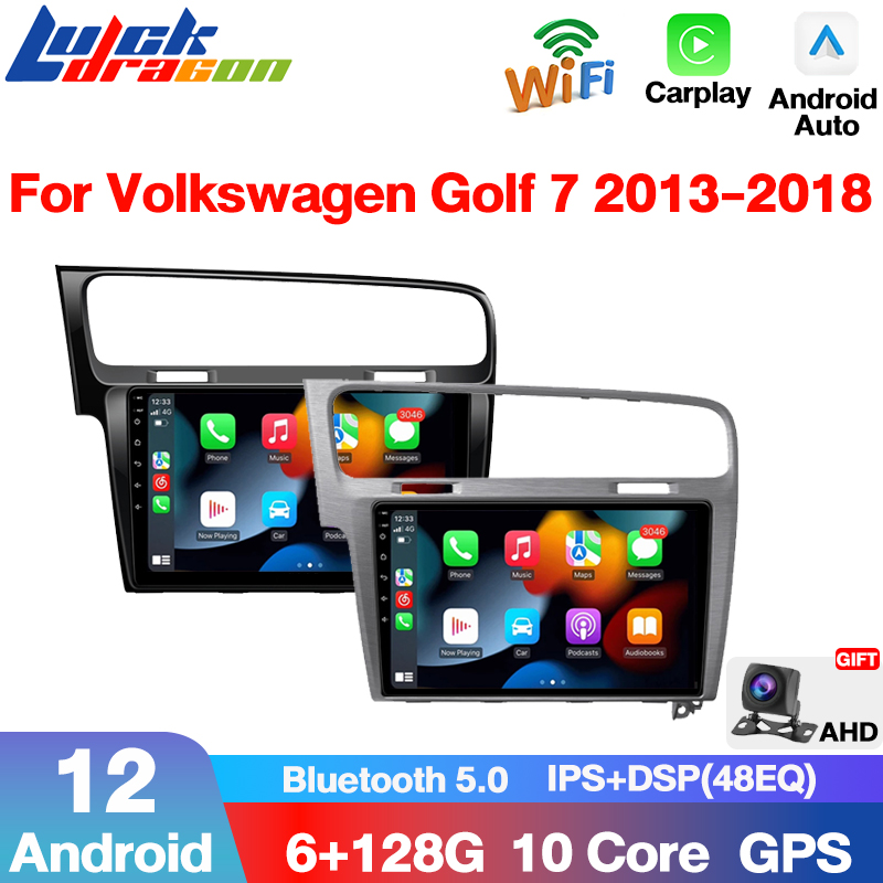 Android 12 Auto Qualcomm GPS Stereo Video Player 2din For Volkswagen VW Golf 7 MK7 GTI 2013-2018 Car Radio Carplay HD Multimedia