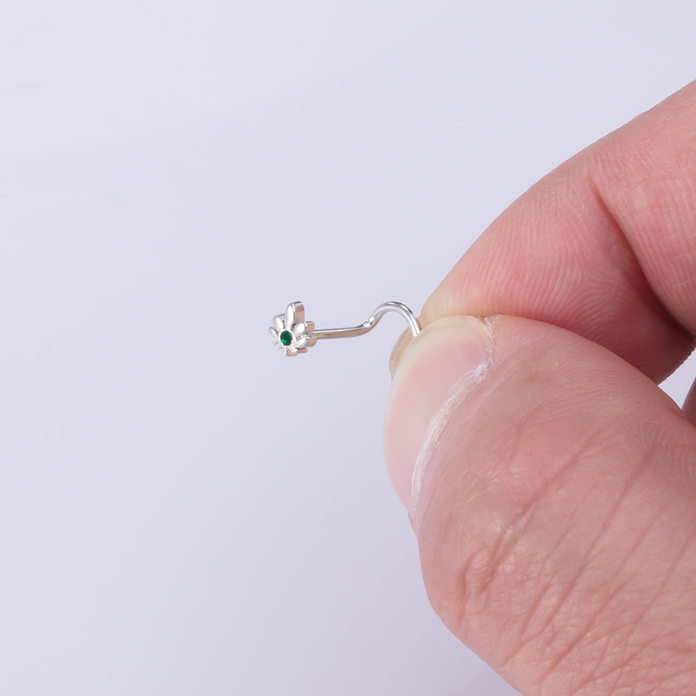 3PCS Pink Crystal Bend Nose Piercing Stud Set Spider Nose Ring Bulk Twist Butterfly Nose Rings And Studs Pack Piercing Nariz Lot 8dc58 5 81fdc