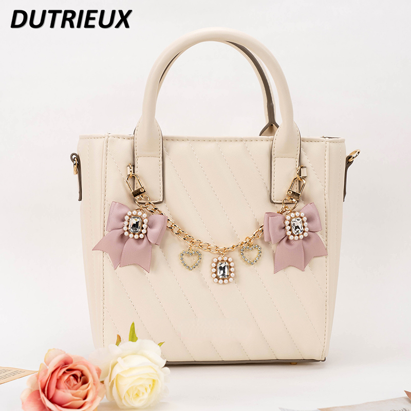 Handmade Sweet Japanese Cute Bow Rhinestone Japanese Bag Accessories Crossbody Bag Chain Hanging Ornaments Exquisite Jewelry 1947b 5 64fb4