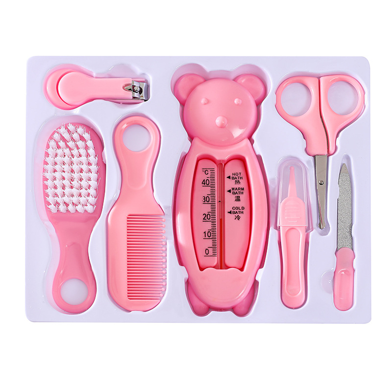 Newborn Baby Nail Hair Daily Care Kit Kids Thermometer Grooming Care Nail Hair Care Set High Quality Nail Clipper Hair Comb