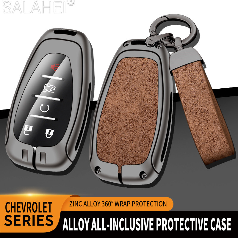 Metal Car Key Case Cover for Chevrolet Onix Equino Orlando Cruze Spark Sonic Camaro Volt Bolt Trax Malibu Blazer Traverse Seeker b385d