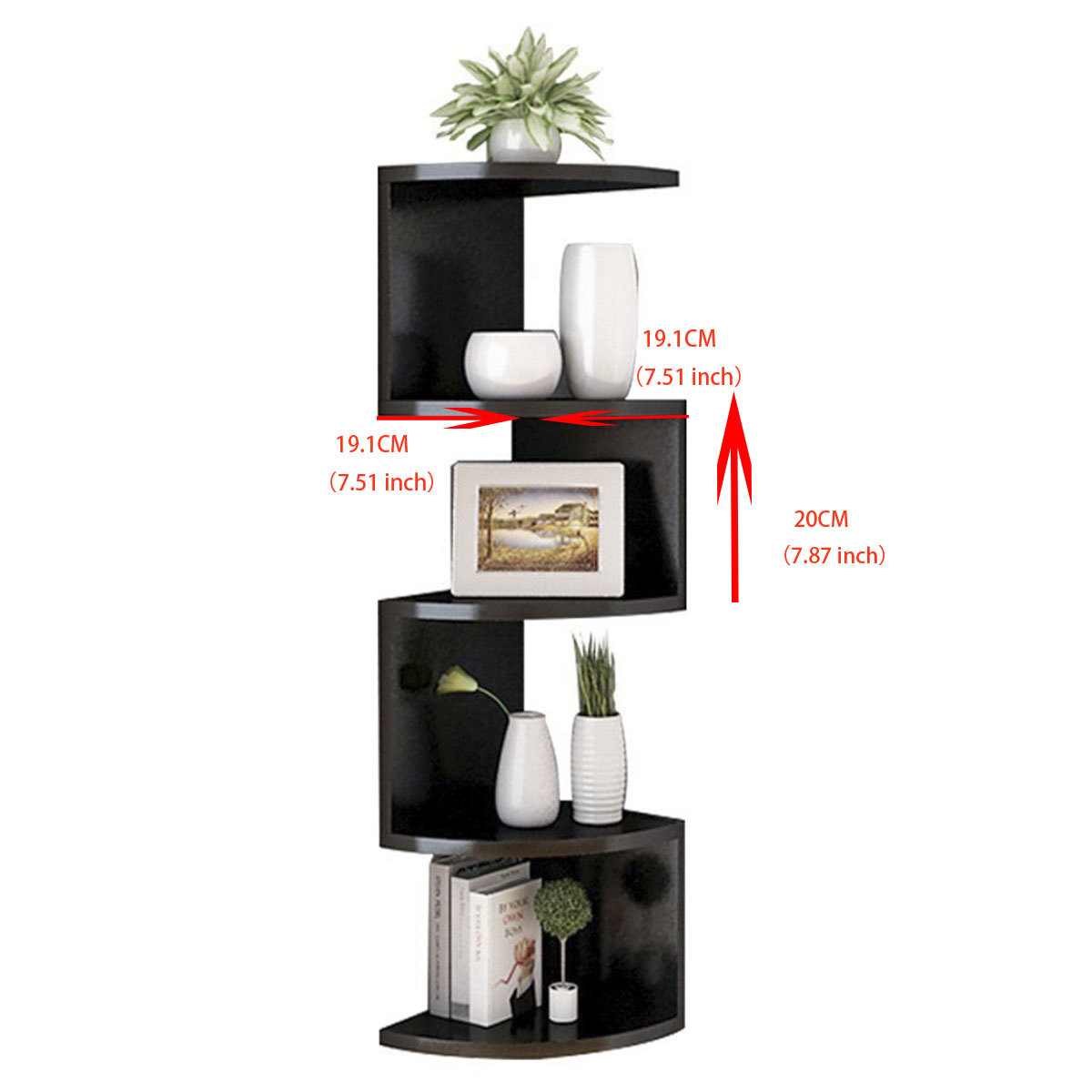 Corner Shelf - 5/2-Tier Corner Floating ShelvesWall Easy Assemble Wall Corner Shelves Bedrooms Living Room Decorations Bookcase