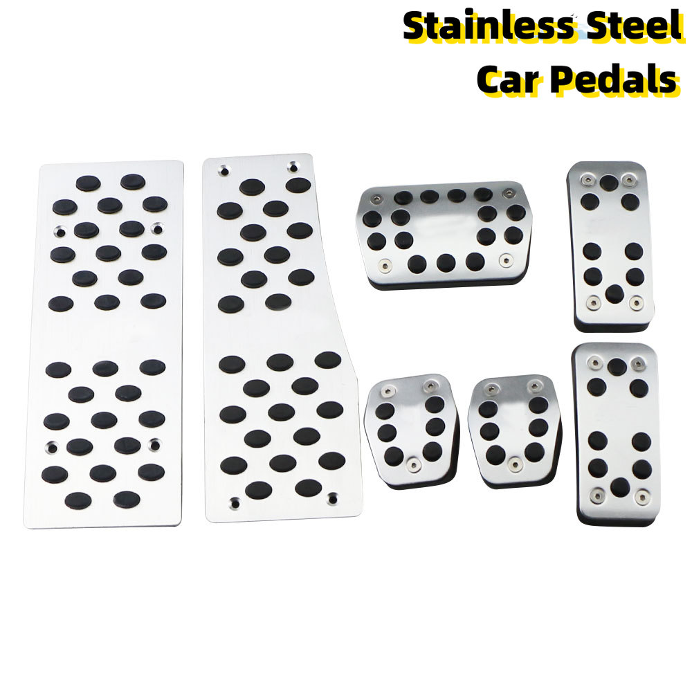 Steel Car Gas Fuel Set Brake Pedals Rest Foot Pedal Covers for Ford Focus 2 3 4 RS Kuga Escape Accessories