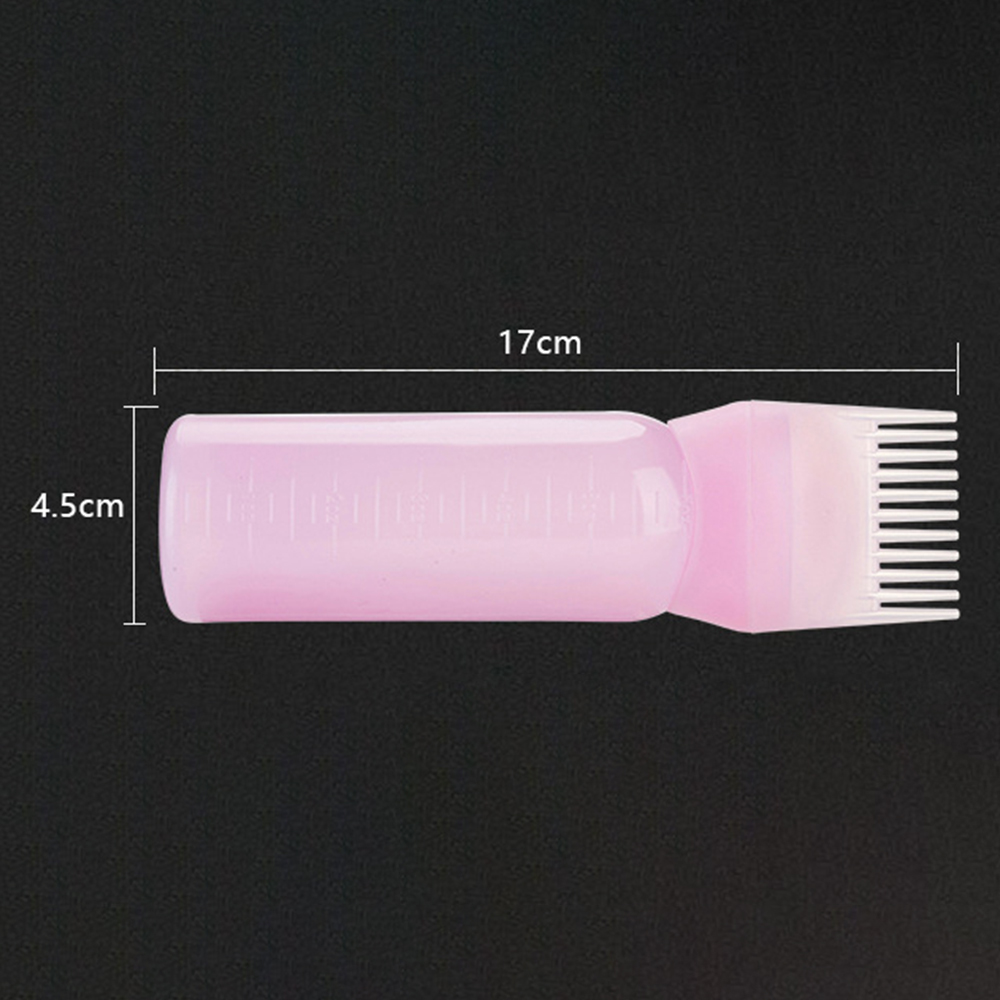 3 Colors Hair Dye Applicator Brush Bottles Dyeing Shampoo Hair Coloring Applicator Brush with Graduated Scale Styling Tool