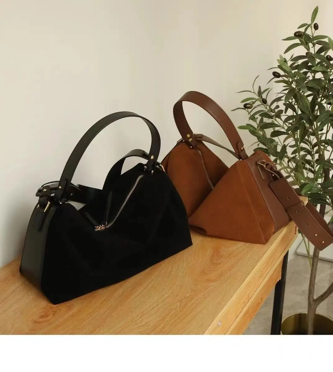 Brand Designer Suede Women's Shoulder Bag Retro Crossbody Bag Pillow Handbag 2023 Winter New Trend