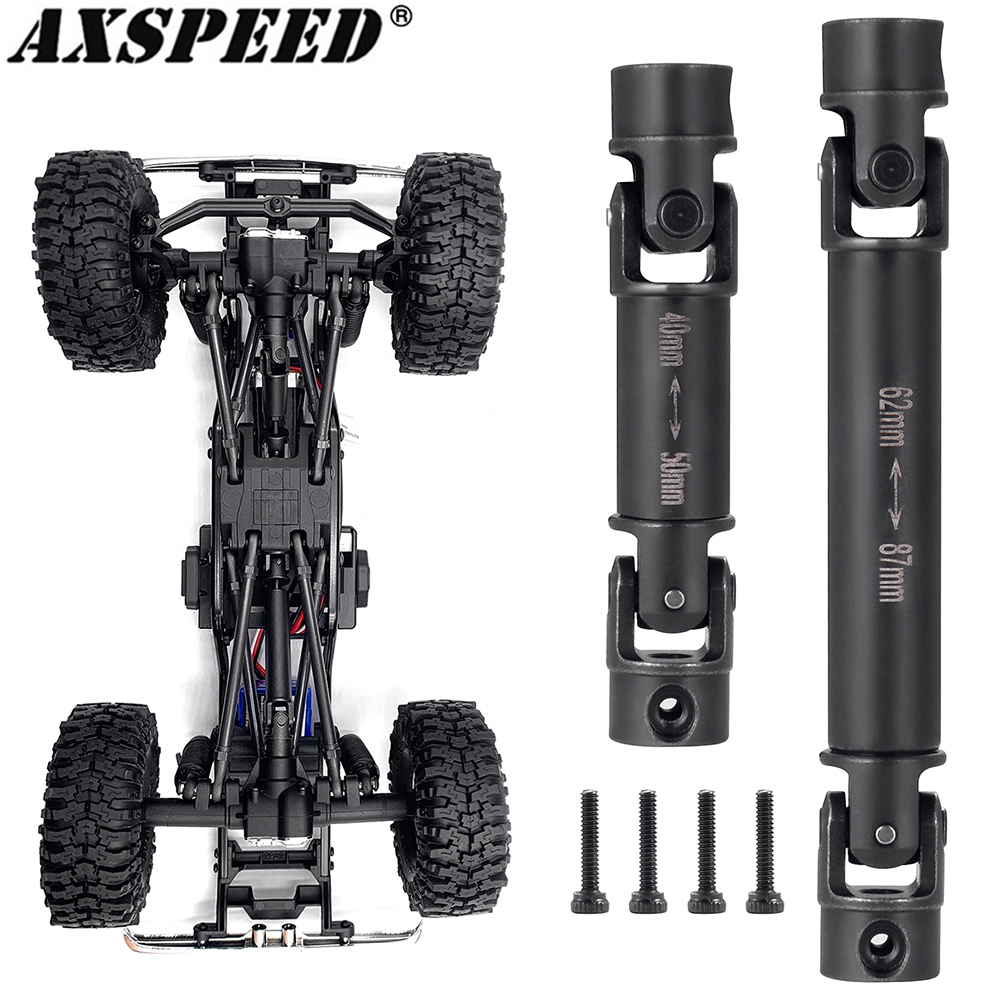 AXSPEED Steel CVD Drive Shafts Chassis Center Driveshaft for 1/18 RC Crawler Car TRX4M K10 High Trail Upgrade Parts