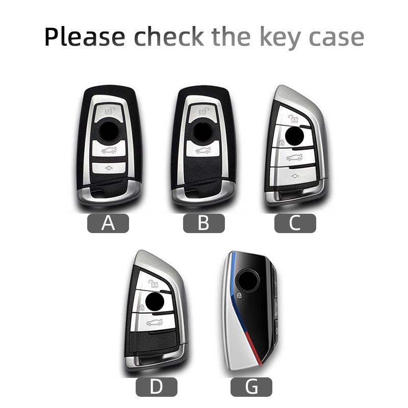 Car Key Style Alloy Case Cover Shell Fob For F10 F20 F30 G20 G30 F15 F16 G01 G02 ddmysmile G05 G07 X1 X3 X4 X5 X6 1 3 5 7 Series Smile