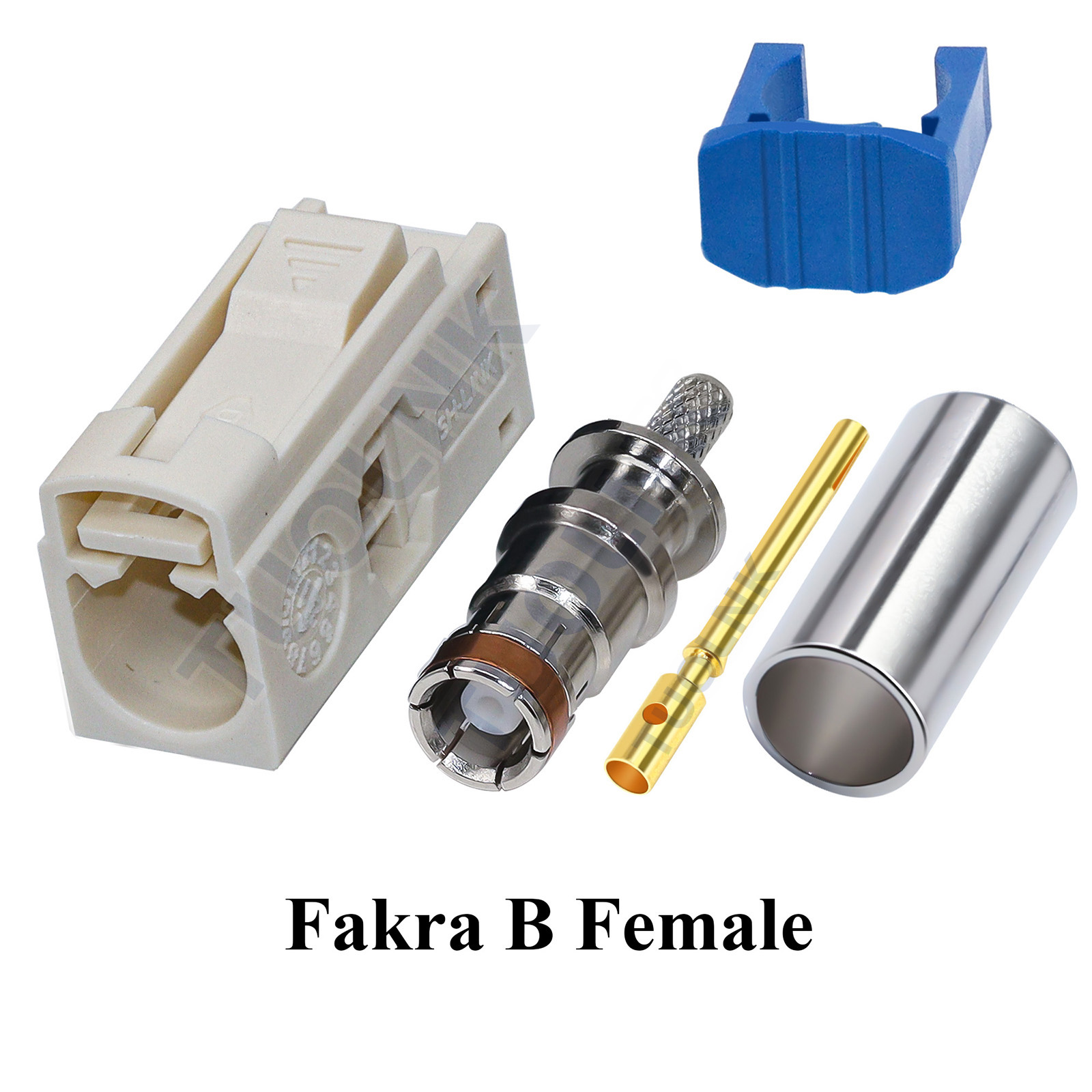 Fakra Female Crimp Connector Car Radio FM GPS Antenna Fakra Adapter for RG316 RG174 Pigtail Cable A B C D E F G H I K Z