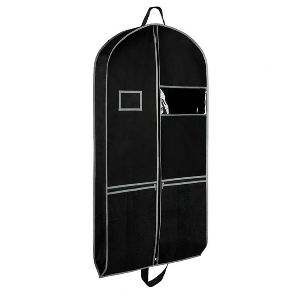 Bag Garment Pvc with Window Travel Garment Bags with Pockets Heavy-duty Non-woven Fabric Clothing Dust Cover for Men smile