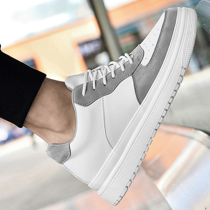 Sneakers Men Elevator Shoes Hidden Heels Summer Breathable Heightening Shoes For Mens 8CM 6CM Height Increasing White Shoes