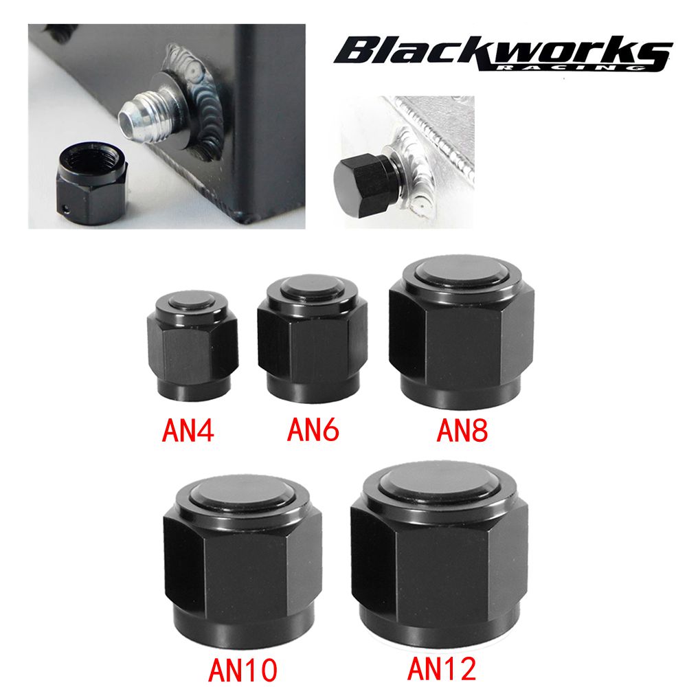 1Pcs High Quality Hex Head Port AN4 AN6 AN8 AN10 AN12 Adapter Female Flare End Cap Plug Tube Fitting Aluminum Black