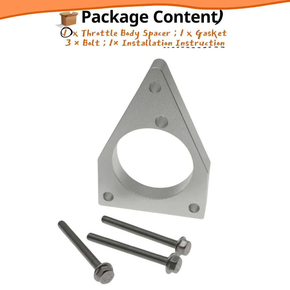 Throttle Body Spacer for Daihatsu Tanto Exe Lucra L455/L465S KF-VE KF-DET 2009-2014 Gasket Horsepower Enhancement Upgrade Qty(1)