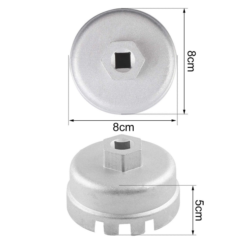Professional Aluminum Car Oil Filter Wrench Hattype Wrench for Toyota Prius Corolla Rav4 Lexus Car Accessories Auto Repair Parts