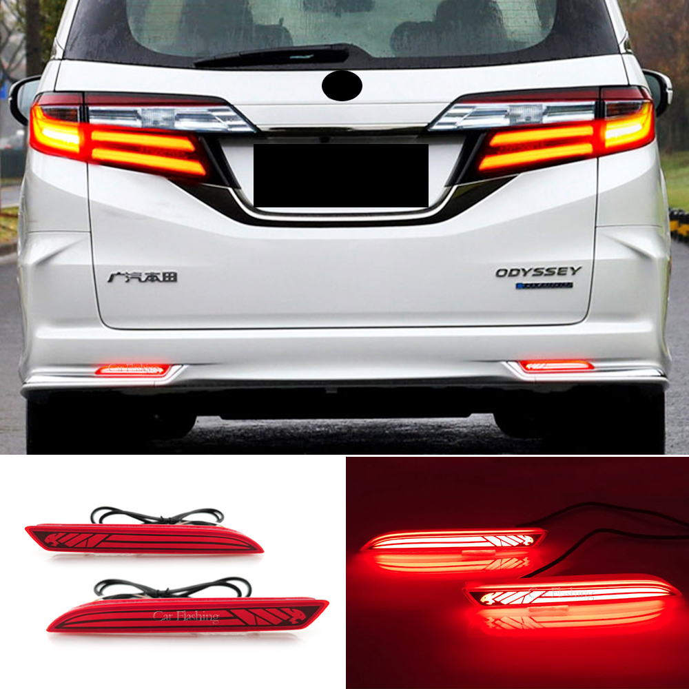 Car LED Rear Bumper Lamp Brake Light Reflector For Honda JAZZ Fit 10-13 CRZ CRV Acura TSX 15-23 Taillight turn signal