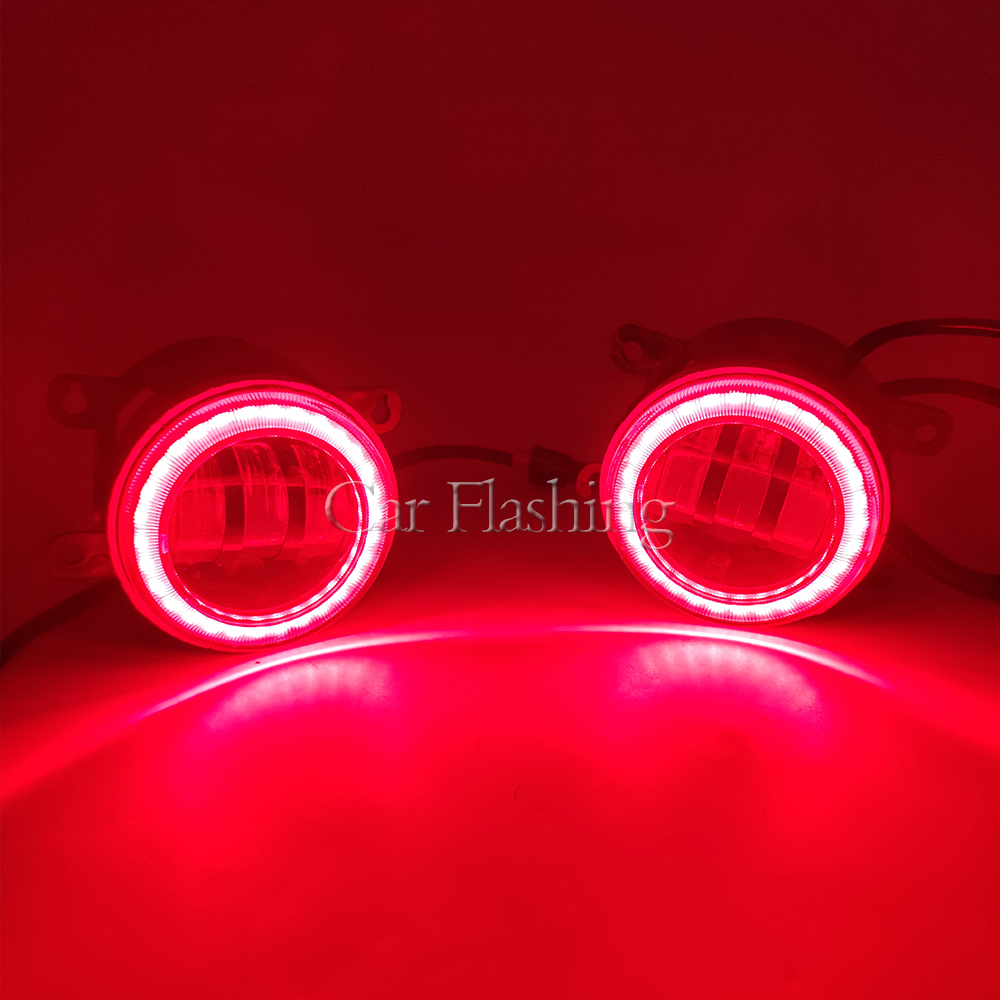 Fog Light Assembly For Honda Civic 2016-2021 (Including Type R) Car LED Lens Angel Eye DRL Daytime Running Light 12V