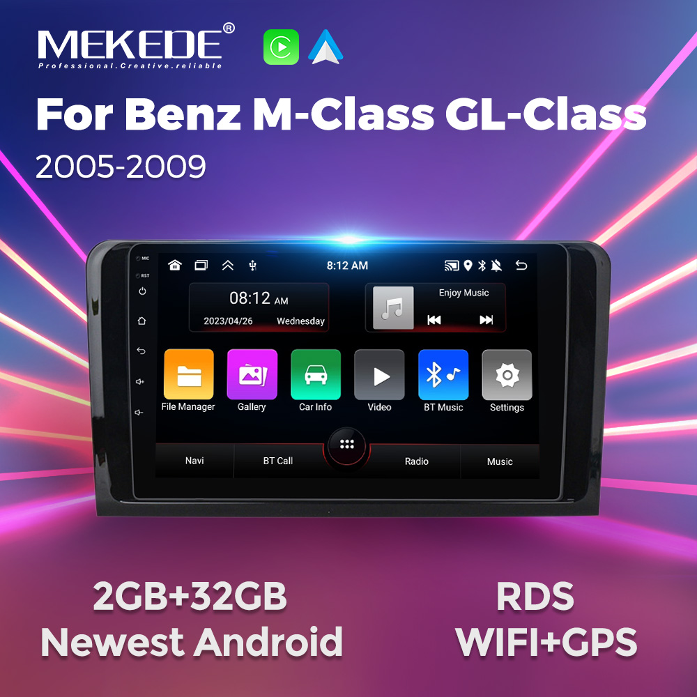 2Din Stereo MEKEDE Car Android Car Radio For Mercedes Benz ML GL W164 Ml350 Ml500 Gl320 X164 Ml280 Gl350 Gl450 Auto Audio ddmysmile Screen Smile