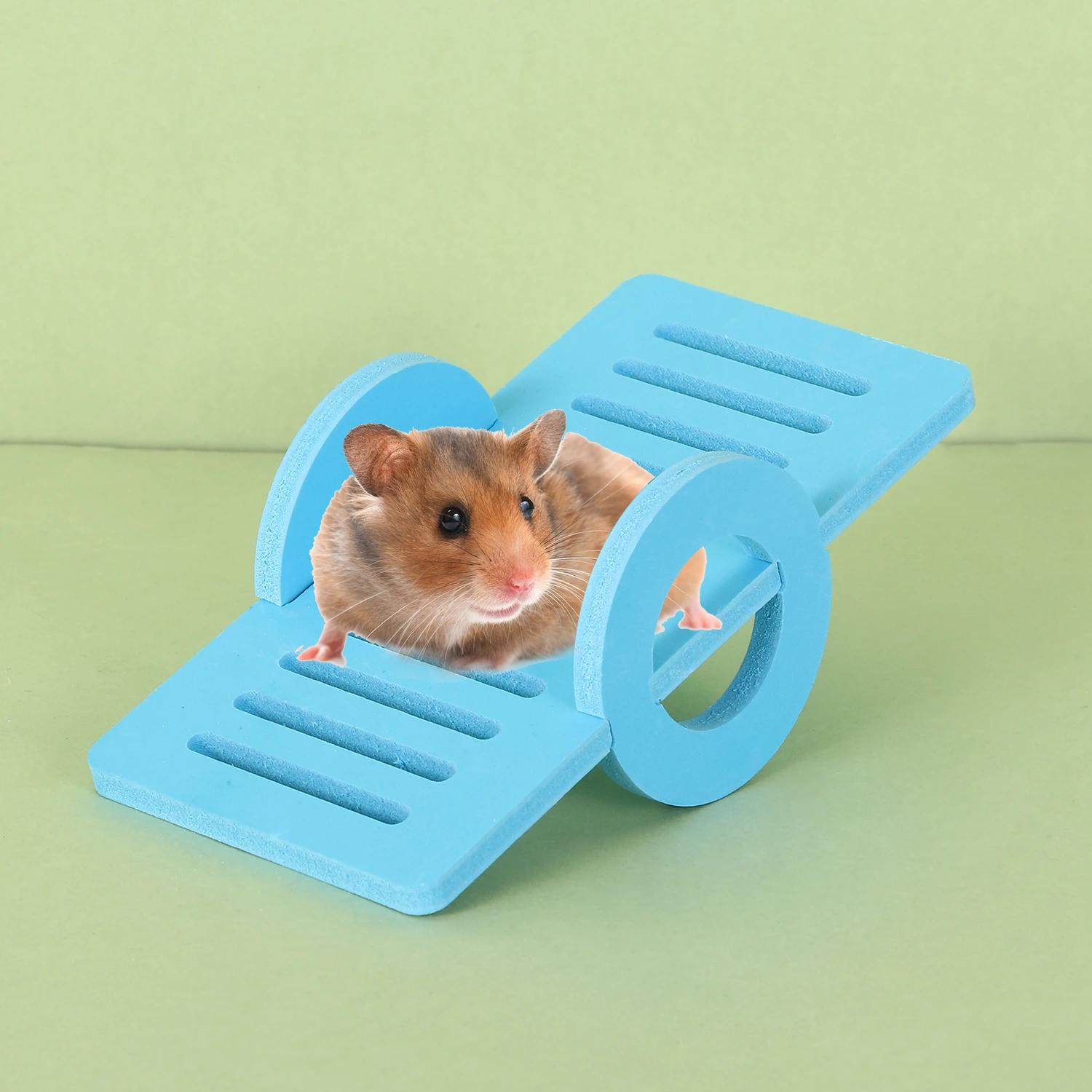 Hamster Toys Wooden Rainbow Bridge Seesaw Swing Toys Small Animal Activity Climb Toy DIY Hamster Cage Accessories