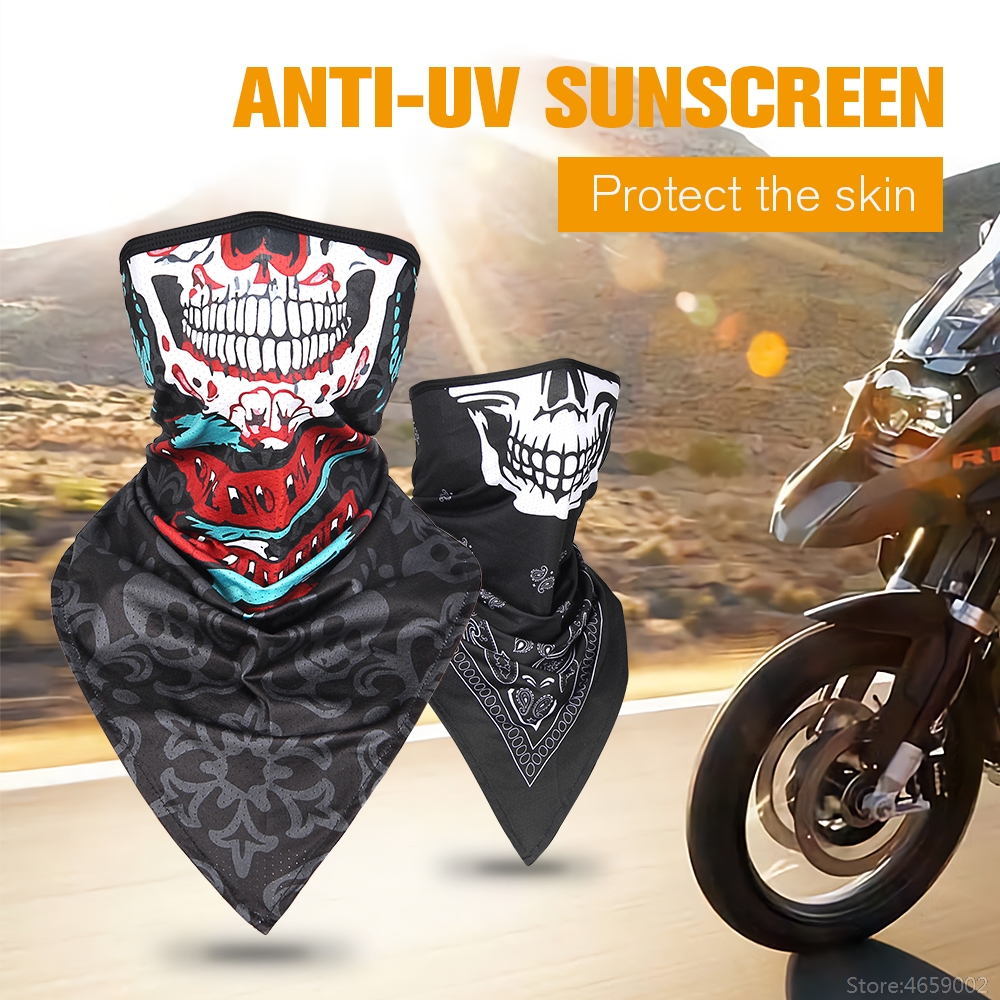 Motorcycle Triangle Towel Balaclava Moto Mask Skiing Head Masks Windproof Motocross Cycling Biker Mask Hood Cap Helmet