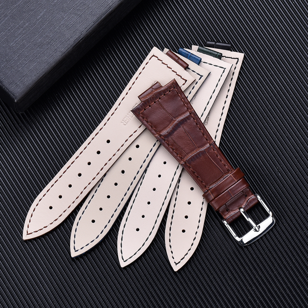 12mm Cowhide Leather Watchband For Tissot PRX series Strap T137.407 T137.410 Super Player Bracelet Convex End Men's Wrist Straps
