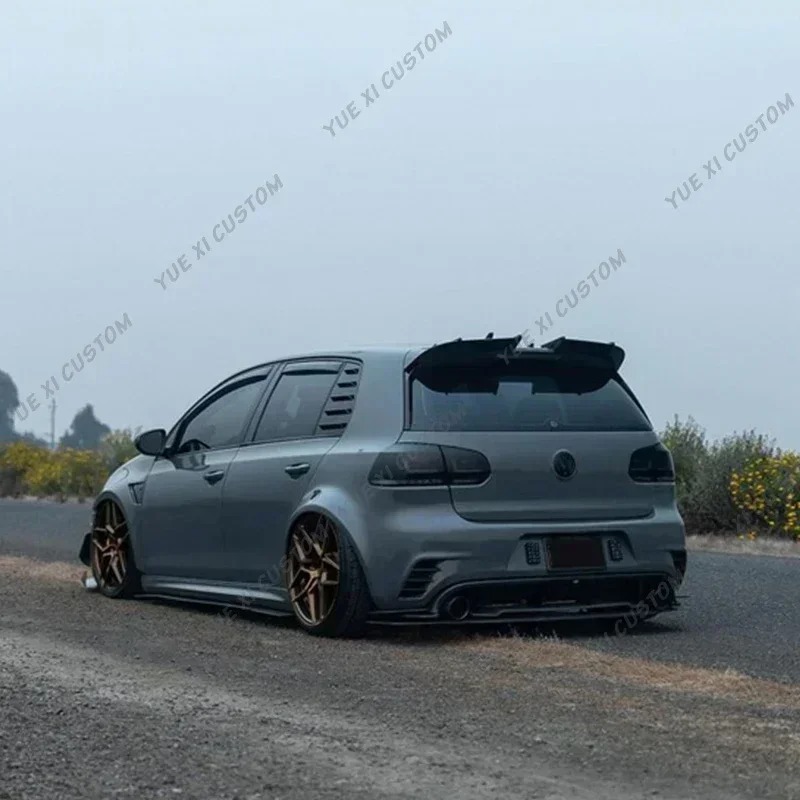 For VW Golf 6 R20 7 GTI R-Line 8 TDI TSI Wings AK Style Rear Trunk Roof Lip Spoiler Splitter Body Kit