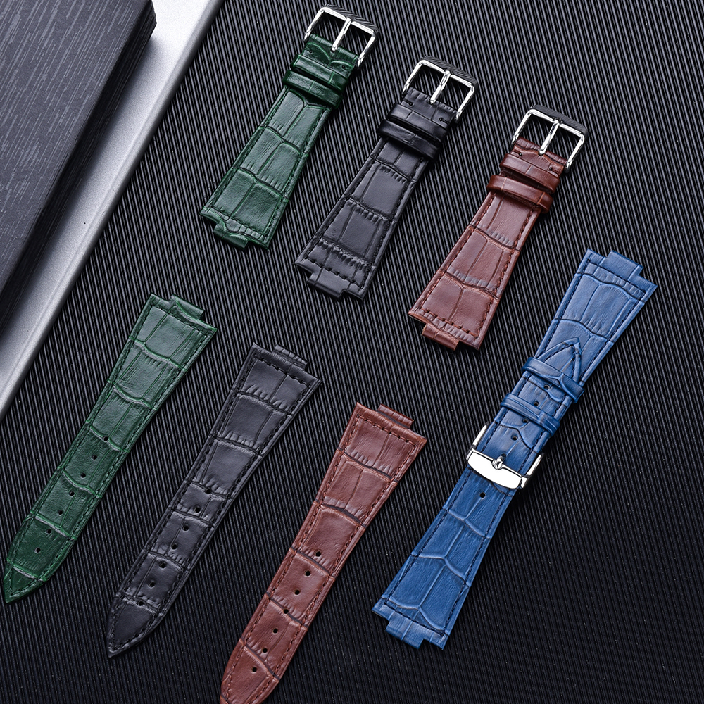 12mm Cowhide Leather Watchband For Tissot PRX series Strap T137.407 T137.410 Super Player Bracelet Convex End Men's Wrist Straps