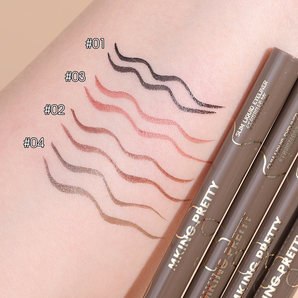 Ultra thin Black Liquid Eyeliner Pen Waterproof Long lasting Smooth Not Easy To Smudge Eye Liner Natural Big Makeup Cosmetic 5