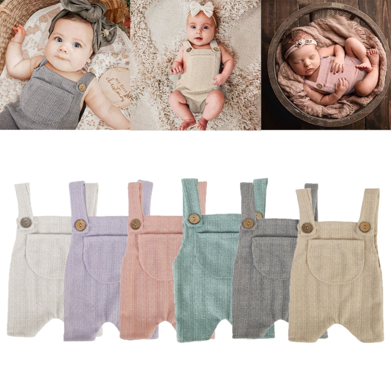 Baby Photo Costume Coveralls Jumpsuit Newborn Boy Girls Unisex Photo Props One-Piece Rompers Skin-Friendly Photo Clothes