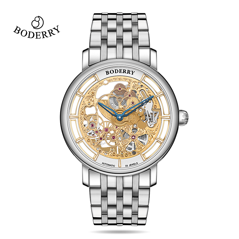 Boderry Watches Automatic Mechanical ELITE II Waterproof Sapphire Crystal Glass Wristwatches HANGZHOU CAL.5521 Movement For Men 62556