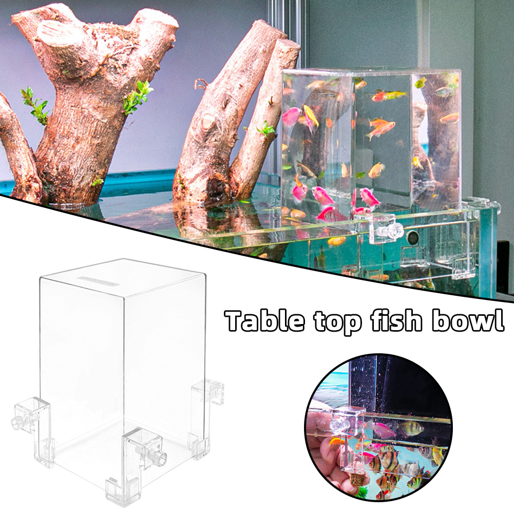 Aquariums Fish Elevator-Negative Pressure Suspended Fish Tank Transparent Ecological Landscaping Large Aquariums Decoration