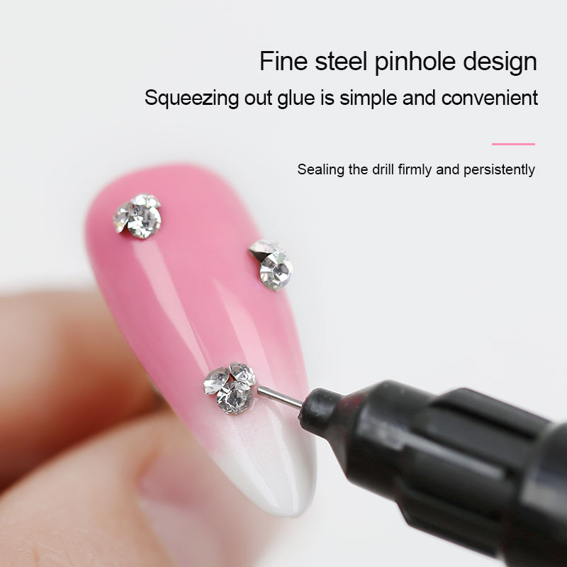 NAILCO Strong Glue Gel Rhinestones Nails Art Decorationes UV Manicure Nail Tool No Wipe Jewelry Rhinestone Crystal Good Adhesion