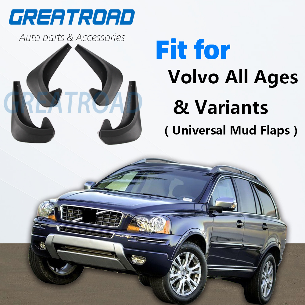 4pcs Universal Mud Flaps Mudflaps Splash Guards Mudguards Front Rear For C30 S40 S60 S70 S80 V40 V50 V60 V70 XC70 XC90