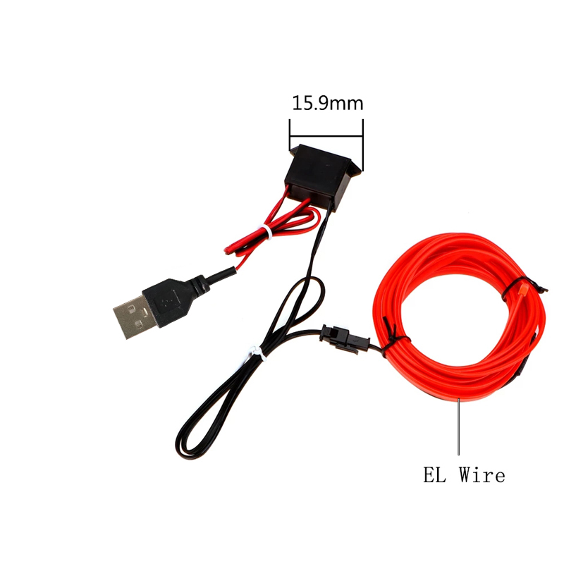 EL Wire Car Interior Lights Ambient LED Flex Rgb Strip Auto Flexible Atmosphere Neno Tube Soft USB Lamp Lighting Rope Tape Light