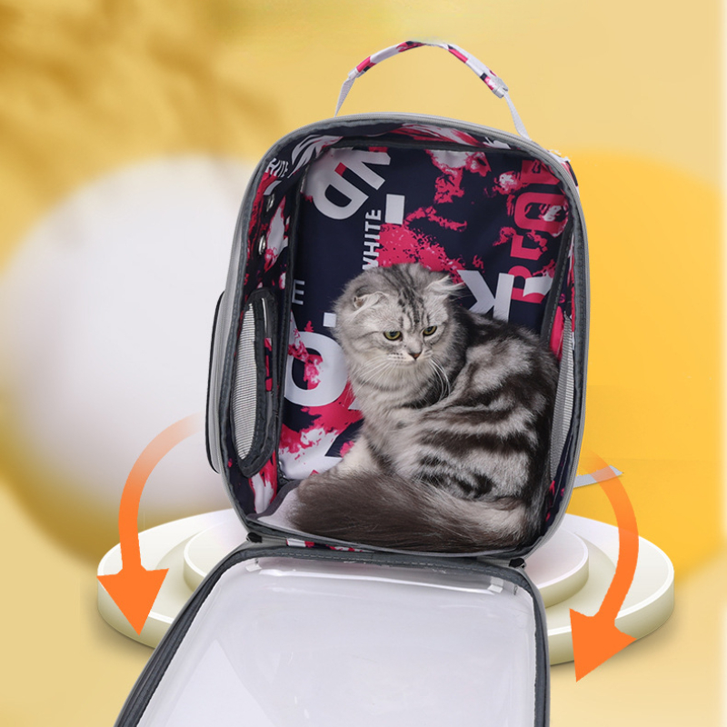 Pet Cat And Dog Going Out Carrying Bag Space Capsule Backpack Cage Double Shoulder Transparent Breathable Waterproof Portable