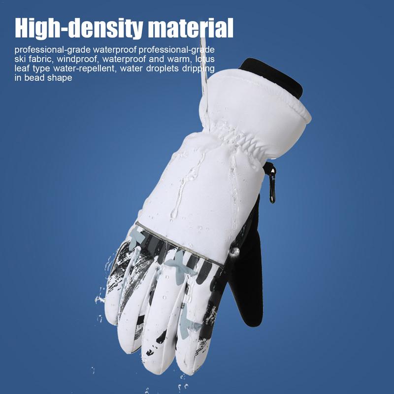 Gloves Waterproof Ski Women Snowboard ddmysmile Gloves Waterproof Windproof Warm Gloves Cold Weather Mitten For Cycling Skiing Hiking Smile