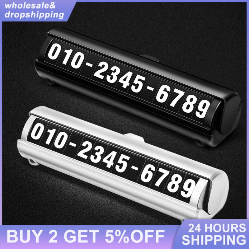 Luminous Temporary Parking Phone Card Plate Telephone Number Park Stop Car-styling Car Accessories