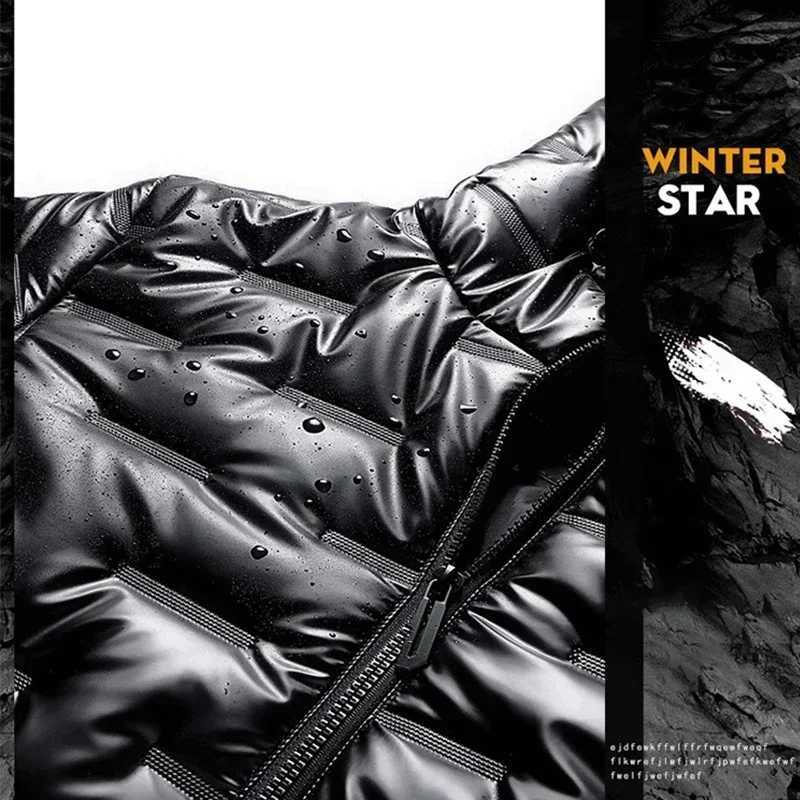 Men's Down Parkas 2024 Autumn Bubble Padded Clothes Winter Jackets Men Bright Parka Thickened Warm Silver Waterproof Jackets Men Down Coats S-6Xl