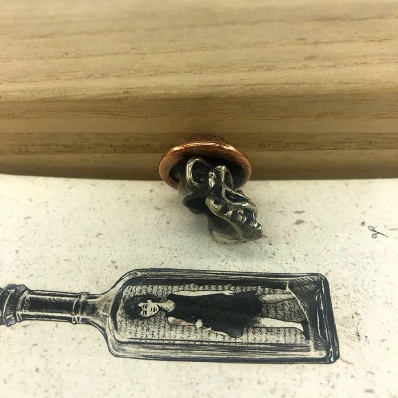 White Brass Copper Monkey Knife Beads EDC Paracord Tools Skull Lanyard Pendants Key Rings Zipper Pull DIY Accessories Charms