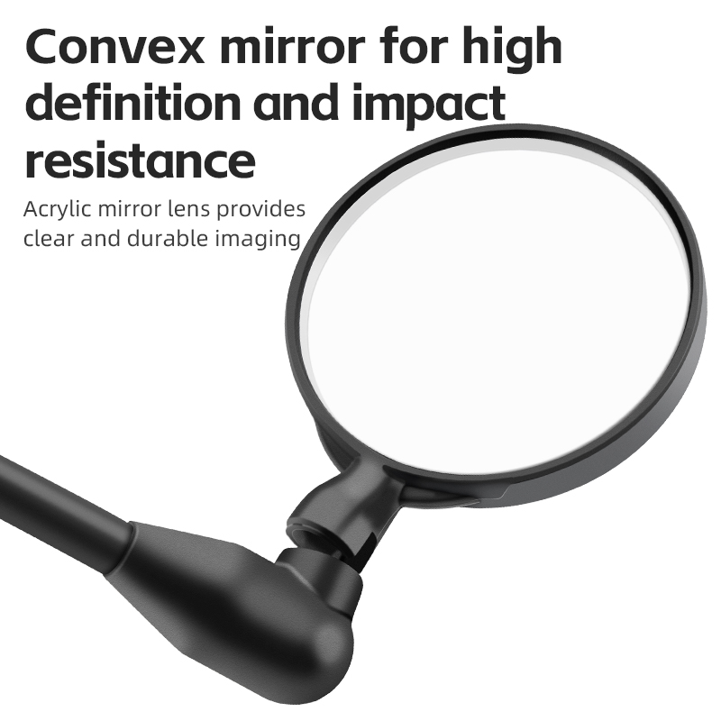 ROCKBROS Bicycle Helmet Rearview Mirror for Man Kids Motorcycle 360 Degree Rotatable Flexible Adjustable Aluminum Riding Safety