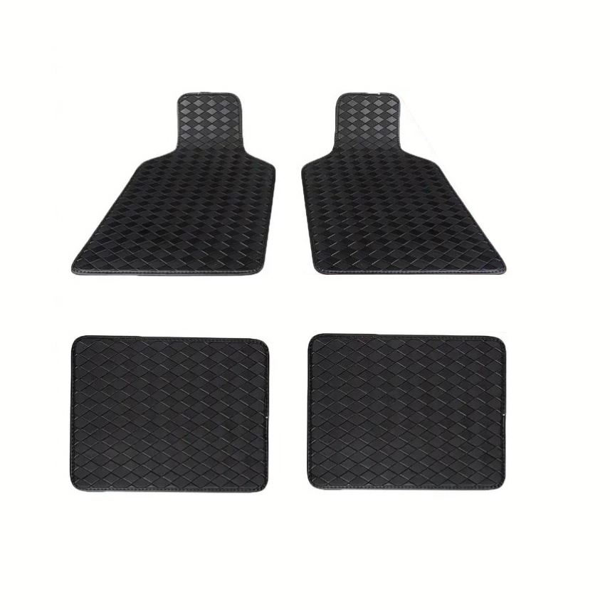 Universal Car Floor Mats Artificial Leather Waterproof Auto Foot Pad 4Pcs Set Protector Automobile Interior Carpet Accessories I
